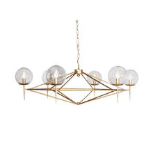 Lustre de ferragens criativo, estilo pós-moderno, para sala de estar, quarto, sala de jantar, luminária de vidro 2024 - compre barato