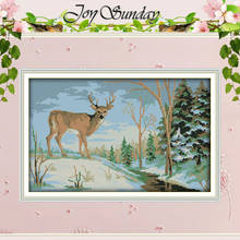 The Deer in the Forest Patterns Counted Cross Stitch DIY 11 14CT Cross Stitch Set Chinese Cross-stitch Kit Embroidery Needlework 2024 - buy cheap