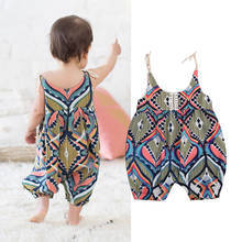 Wholesale Girl Jumpsuits 0-24M Newborn Baby Girl Romper Infant Sleeveless Printed Jumpsuits Sunsuit Summer Clothes Outfits 2024 - buy cheap