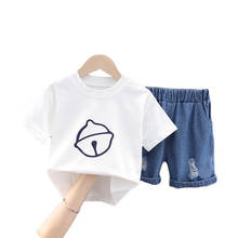 Conjunto de ropa para bebé y niña, traje de Camiseta de algodón, pantalones cortos, 2 unids/set, chándal informal para niño 2024 - compra barato