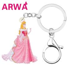 ARWA Acrylic Pink Sweet Princess Fairy Keychains Long Anime Character Key Chain For Women Girls Funny Jewelry Party Accessory 2024 - buy cheap