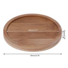 1PC Round Bamboo Wood Saucer Plant Tray Mini Plant Flower Pot Stand Favor Succulent Pot Tray Simple Home Balcony Decor 2024 - buy cheap