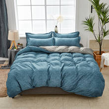 Bed Linens New Plain Blue Grey King Size Comforter Set 400TC Bedding Set Pure Color Southeast Asia Home Textile Bedding 140x200 2024 - buy cheap