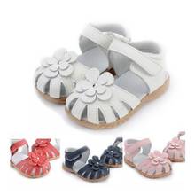 2021 ins moda meninas verão sandaks sandálias de couro macio meninas flor do bebê sapatos verão sandálias 2024 - compre barato
