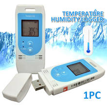 Registrador de temperatura y humedad RH TEMP, medidor de temperatura de datos C/F, USB 2,0, Sensor interno para logística de almacenamiento 2024 - compra barato