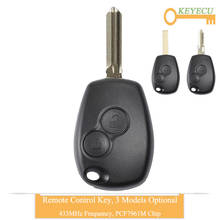 KEYECU-llave de coche con mando a distancia, accesorio para Renault Logan II Sandero II Trafic 2014, Vauxhall Vivaro Fob, 2 botones-433MHz-Chip PCF7961M 2024 - compra barato