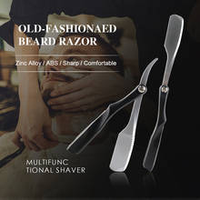 Maquinilla de afeitar para hombres, herramienta de peluquero, cuchillo de afeitar Manual plegable de aleación de Zinc, reparación de barba Facial, removedor de pelo 2024 - compra barato