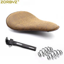 ZORBYZ Motorcycle Retro Synthetic Leather Solo Driver Seat Spring Bracket For Harley Honda Chopper Bobber Custom 650 CB 2024 - buy cheap