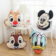 Travesseiro de pelúcia com estampa de desenho animado, disney, mickey, donald, pato, chip dale, fashion, anime, unissex, presente de aniversário 2024 - compre barato