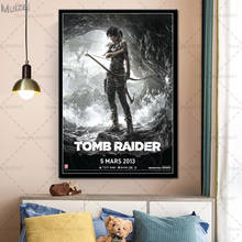 Póster de Tomb Raider Lara Croft, pintura en lienzo, carteles e impresiones, imagen artística de pared para sala de estar, decoración del hogar 2024 - compra barato