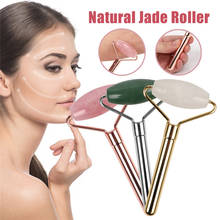 Rose Quartz Roller Slimming Face Massager Lifting Tool Natural Jade Facial Massage Roller Stone Skin Massage Beauty Care 2024 - buy cheap