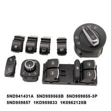 Free Shipping 5ND941431A Chrome Headlight light Control Switch For VW Caddy Tiguan Touran Golf MK6 Jetta MK5 VW Passat B6 3C 2024 - buy cheap