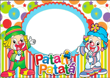 7x5FT винтажный Цирк Клоун Patati Patata узор на заказ Фотостудия фоны Виниловые 220 см x 150 см 2024 - купить недорого