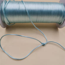 2mm 20 m/lote lt azul rattail satin cord nó chinês trançado string joias descobertas beading r052 corda 2024 - compre barato