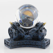 Toad boneco de dinheiro, estatueta de exibição, lente de vidro de cristal, base de bola de fotografia, suporte de esfera mágica chinesa feng shui 2024 - compre barato