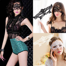 Sexy disfraz de Halloween para mujer, máscara facial de encaje negro, para fiesta, baile de graduación 2024 - compra barato