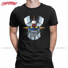 Футболка мужская Mazinger Z ROBO Z, хлопковая тенниска с коротким рукавом и круглым вырезом, в стиле аниме «робот», Винтажная Майка, размера плюс 2024 - купить недорого