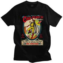 Vintage One Punch Man T Shirt Men Short Sleeve Saitama Tshirt Superhero Anime Manga Fan T-shirt OPM Cotton Tee Top Gift Clothing 2024 - buy cheap