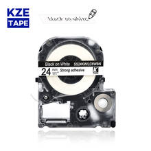 Epson-fita de rótulo 24mm, preto no branco, ss24kw, lc6wbn, máquina de escrever, fita para kingjim 2024 - compre barato