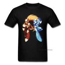 Fashion Mega Man Tshirt Glitch Remix Version T-shirt Mens Thanksgiving Day Tees Printed On T Shirts 100% Cotton Black Tops 3D 2024 - buy cheap