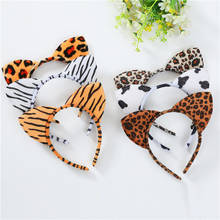 New Fashion Women Cloth Short Plush Tiger Leopard Cat Ear Headband Hair Band Cosplay Party Hair Accessories Hot Sale Dropshippin 2024 - buy cheap