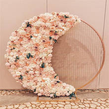 40*60 cm decorativo painel de flores para parede flor artesanal folha flores de seda artificial para a decoração da parede do casamento festa pano de fundo 2024 - compre barato