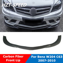 W204 fibra de carbono amortecedor dianteiro lábio pá para mercedes benz c classe w204 c63 amg estilo do carro modificar 2007-2010 2024 - compre barato
