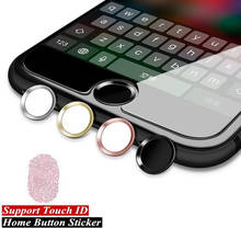 Алюминиевая наклейка на кнопку Touch ID Home для iPhone 8, 7, 7, s, 6, 6s Plus, 5S, поддержка идентификации отпечатков пальцев, разблокировка сенсорного ключа 2024 - купить недорого