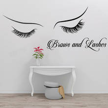 Eyelash Wall Decals Beauty Salon Woman Face Wall Stickers For Girls Room Lashes Brows Wall Murals Decor Living Room Art Y121 2024 - buy cheap