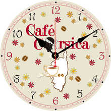 Cafe Corsica Clock,Cafee Shop Wall Watch Clock,Large Wall Clock Battery Operated Non Ticking Nautical Home Decor 2024 - buy cheap