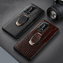 Genuine Leather bracket Magnetic phone case For HUAWEI P40 PRO P30 LITE MATE 20 back cover For Honor v30 9x 8x estuche nova 5t 2024 - buy cheap