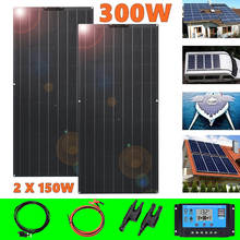 Panel solar 300w kit completo 12v 24v cargador solar de batería placa solar 12v monocristalino célula solar para RV 1000w sistema casero kit coche barco viaje 2024 - compra barato