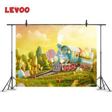 Виниловый фон для фотосъемки LEVOO с изображением волшебного поезда осерн Пасхальный волшебный лес реквизит для фотостудии 2024 - купить недорого