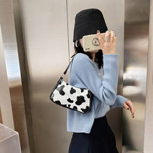Bolsa feminina casual 2020, bolsa de mão com estampa de vaca, designer de marca de moda feminina, bolsa de ombro mensageiro 2024 - compre barato
