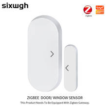 Sensor inteligente Tuya Zigbee para puerta y ventana, detectores abiertos/cerrados, alarma de seguridad para el hogar, compatible con Alexa y Google Home 2024 - compra barato