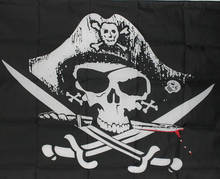 3x5 футов, череп и крест-кости сабли, мечи Пират Веселый Роджер, флаги с люверсами, украшение 2024 - купить недорого