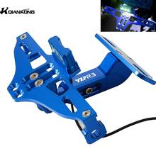 Motorcycle Adjustable Bracket Licence Plate Holder Frame Number Plate For Yamaha YZFR3 YZF-R3 2014 2015 2016 2017 2018 2019 2024 - buy cheap