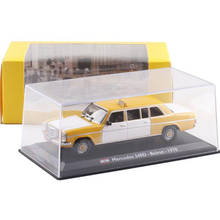Clássico 12.6cm 1:43 escala liga de metal cor amarela clássico líbano 240d beirute 1970 modelo de carro táxi veículos diecast brinquedos 2024 - compre barato