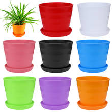 Mini vaso de plástico colorido para plantas, vaso de flores para plantas, plantador de escritório em casa, macetas para plantas, jardim, bonsai, bloempot 2024 - compre barato