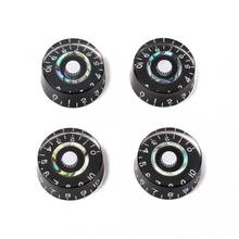 4x  Knobs For  Electric  Guitar Black/Shell Color #1 2024 - buy cheap