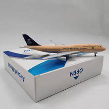 Avión de aleación con base de aterrizaje, Avión de exhibición coleccionable, modelo estático, 20CM, 1/400, B747 2024 - compra barato