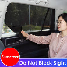 Magnetic Car Window Sun Shade Cover Block UV Protection Fine Mesh Side Window Shade Cling Sunshades Shield Screen Window Film 2024 - buy cheap