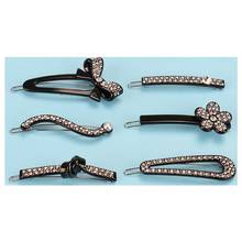 Cute Black Hairpin - Small Rhinestones Hair Barrette Clip for Women Girl Hair Accessory Ornament for Tiara Bridal Party Wear 2024 - buy cheap