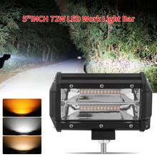 72W 5 INCH Waterproof LED Work Light Bars Beam Combo Spot Flood Light Lamp for Offroad Boat ATV Car Truck Tractor Driving Lights 2024 - buy cheap