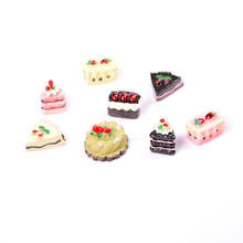 8Pcs/set Mini Cute DIY Miniature Artificial Fake Food Cake Resin Decorative Craft Play Doll House Toy Food Children Girls Gift 2024 - buy cheap