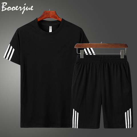 Fashion Women Sporty Crew Neck Short Sleeves Patchwork Casual Short Tracksuit2pc