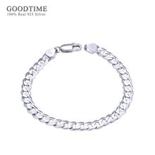 Pulseras de plata esterlina 100% para hombre, accesorios de joyería romántica, regalo del Día de San Valentín, pulsera de hombre para pareja, moda 925 2024 - compra barato