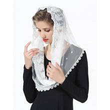 Velo de borla para mujer, chales y bufandas de otoño, Mantilla católica, nueva moda, 1 unidad 2024 - compra barato