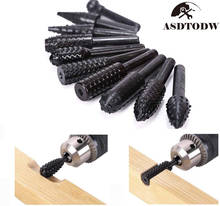 10PCS Woodworking Twist Drill Bits 6.3mm(1/4") Shank Electrical Tools Woodworking Rasp Chisel Rotating Embossed Grinding Head 2024 - buy cheap