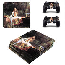 Adesivo estilo pintura a óleo para ps4, ps4 pro, playstation 4 pro, console, controladores, decalque, películas de vinil, acessórios, estilo 4 2024 - compre barato